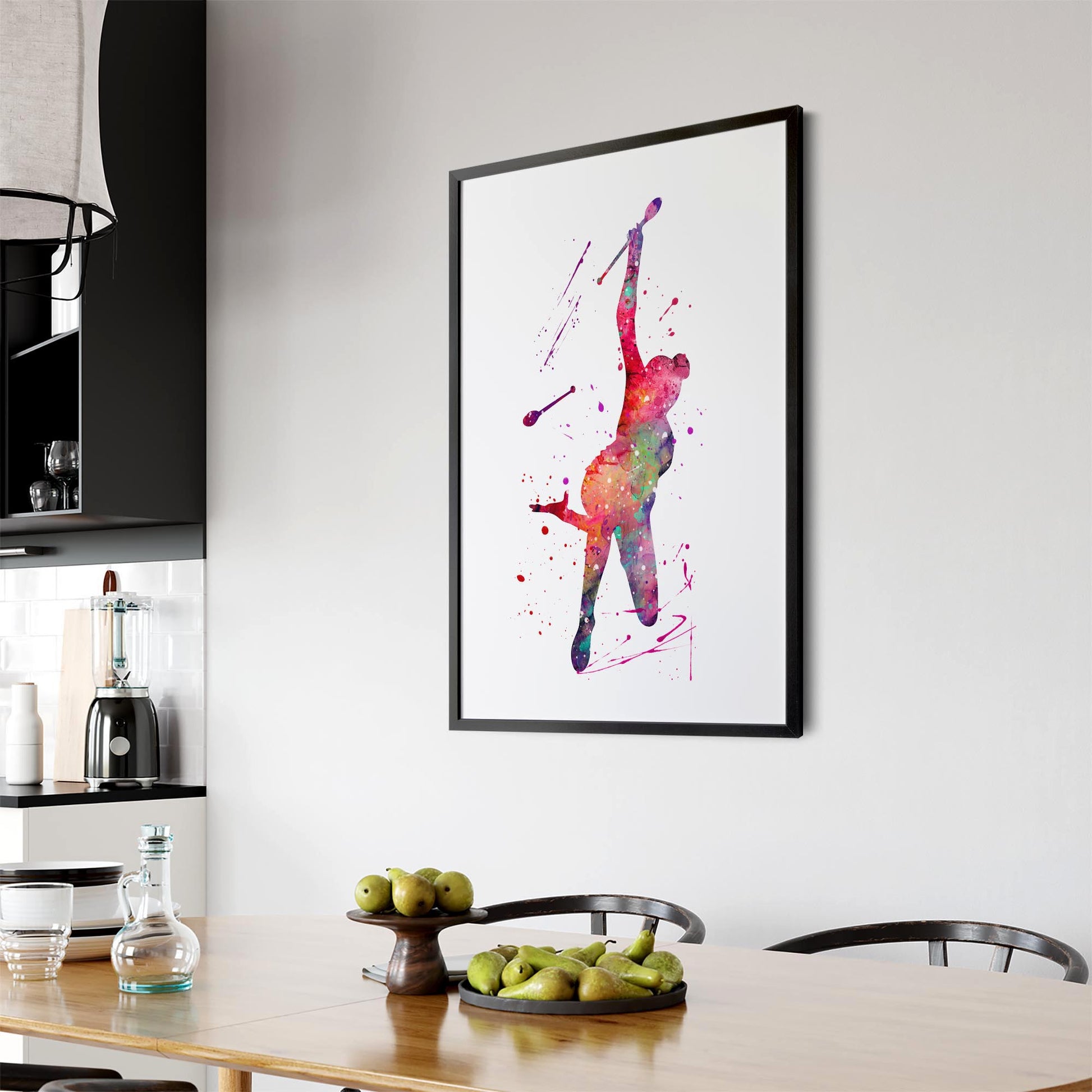 Gymnast Dance Girls Bedroom Gymnastics Wall Art #4 - The Affordable Art Company