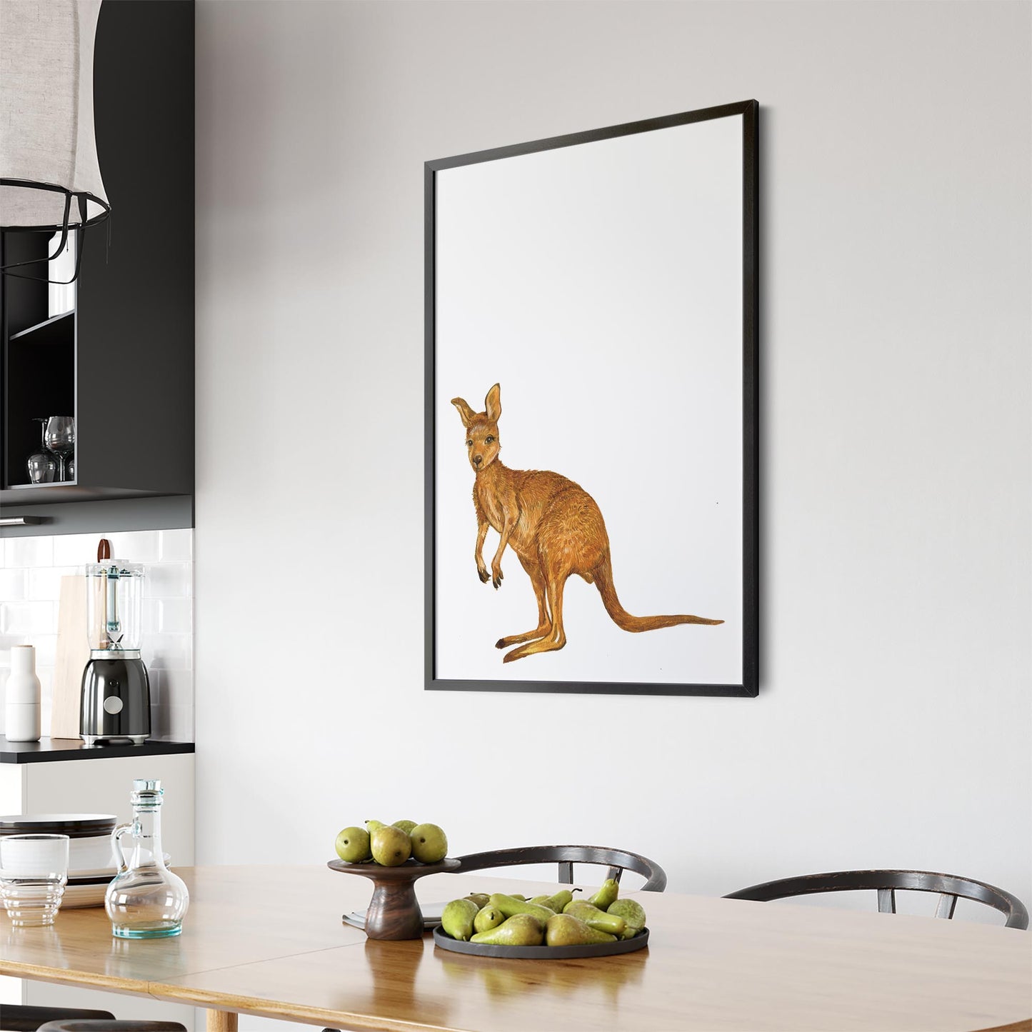 Australian Red Kangaroo Painting Animal Nursery Art - The Affordable Art Company