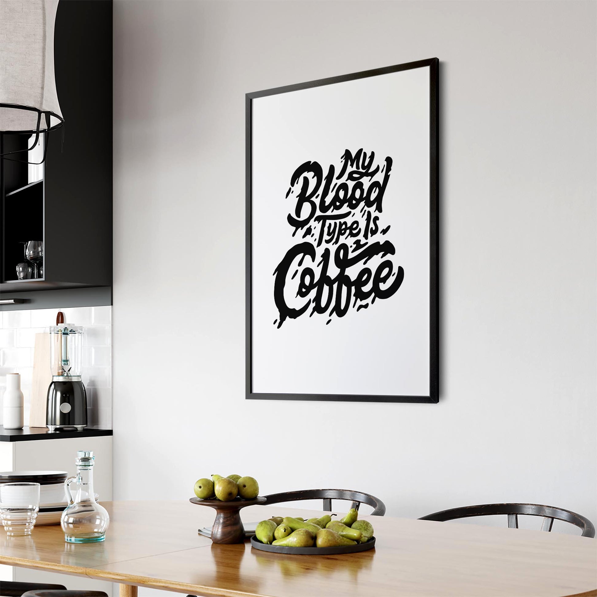 Coffee Quote Minimal Kitchen Cafe Style Wall Art #6 - The Affordable Art Company