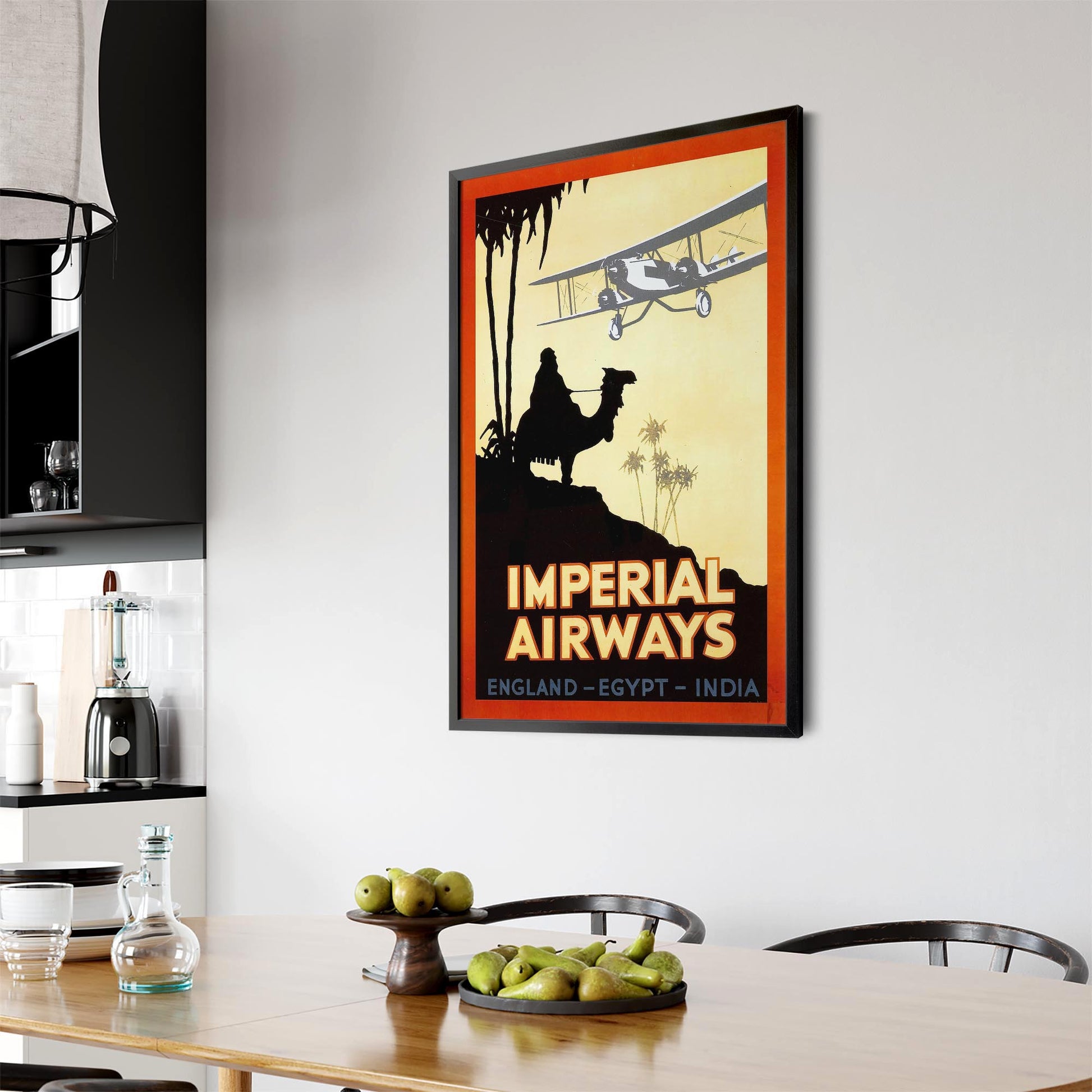 Imperial Airways Vintage Travel Advert Wall Art - The Affordable Art Company