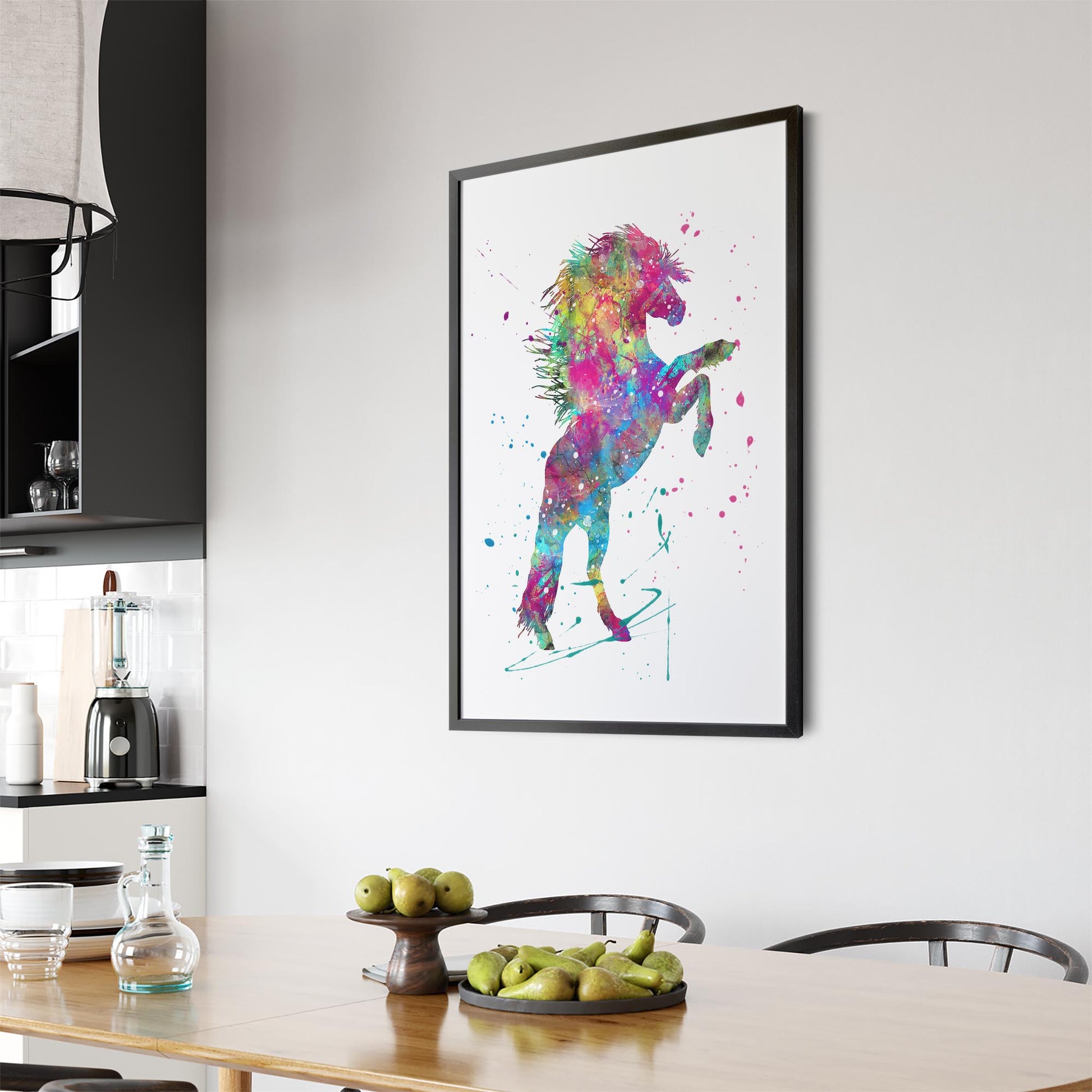 Horse Painting Girls Bedroom Colourful Wall Art #2 - The Affordable Art Company