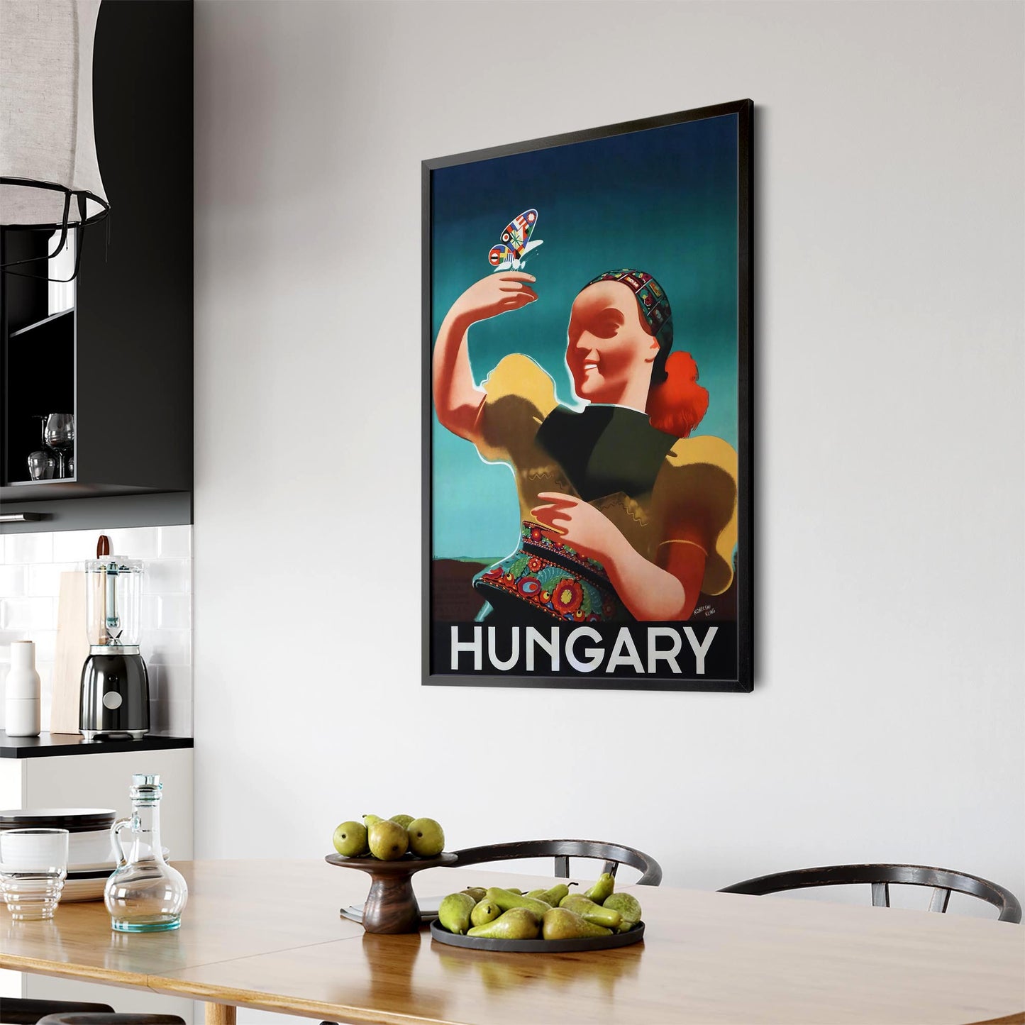 Hungary Vintage Travel Advert Wall Art - The Affordable Art Company