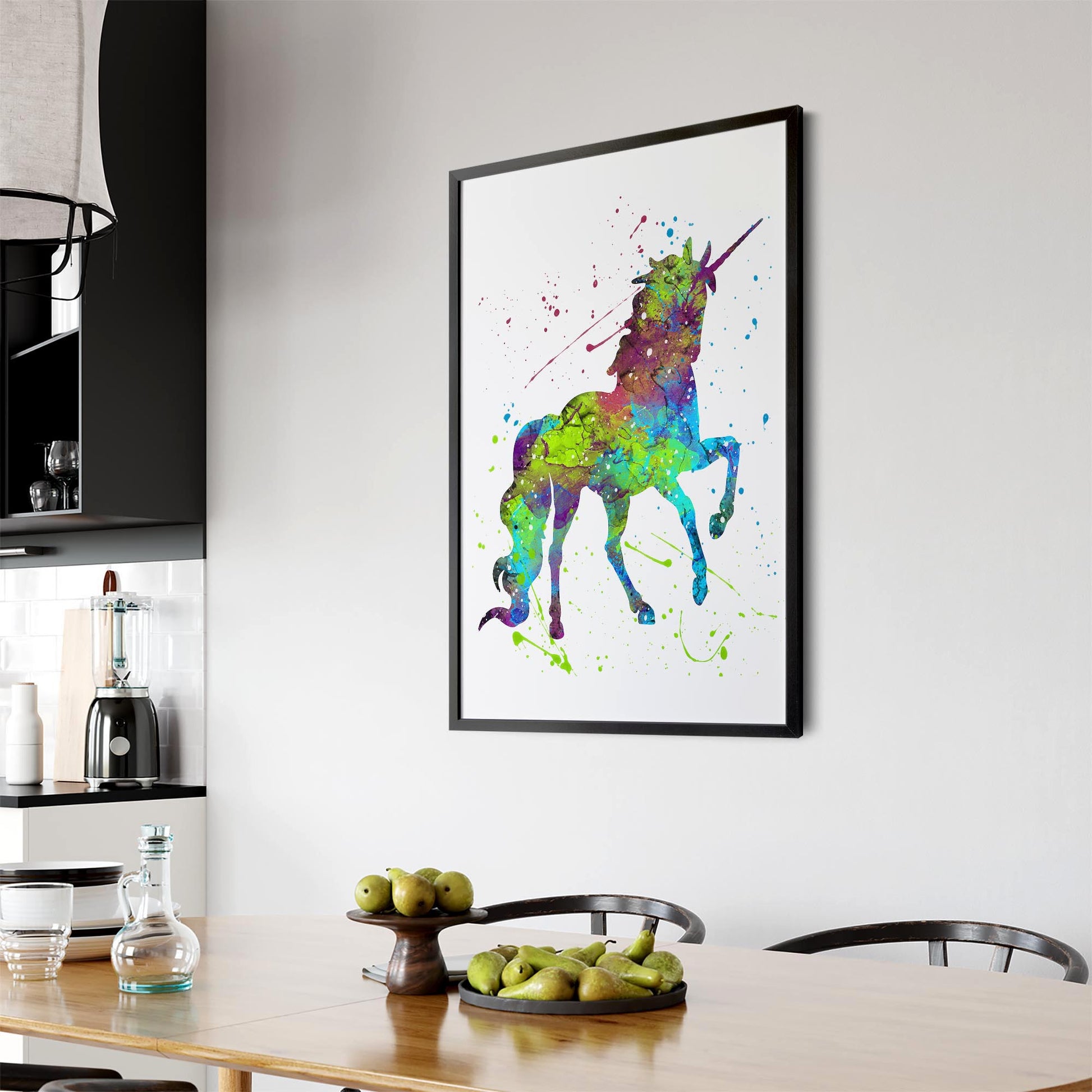 Unicorn Nursery Girls Bedroom Wall Art #2 - The Affordable Art Company