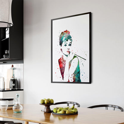 Audrey Hepburn Fashion Minimal Bedroom Wall Art #3 - The Affordable Art Company