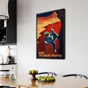 Retro Mars Explorers Wanted NASA Space Wall Art - The Affordable Art Company