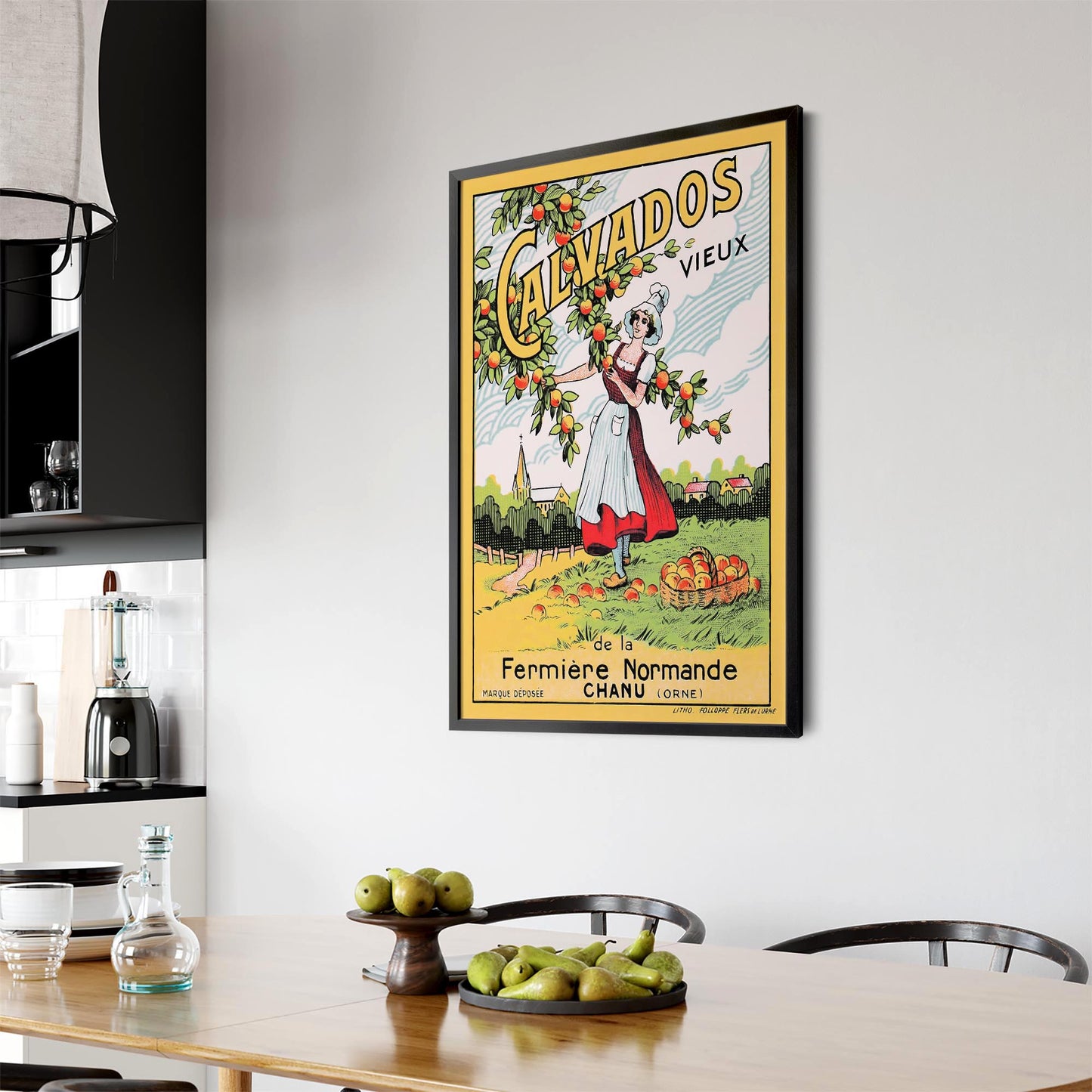 Old Calvados (Brandy) Vintage Drinks Advert Wall Art - The Affordable Art Company