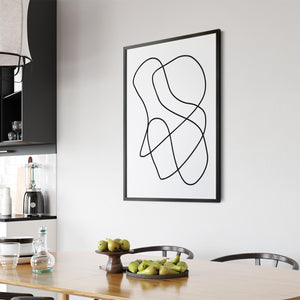 Minimal Abstract Modern Line Artwork Wall Art #5 - The Affordable Art Company