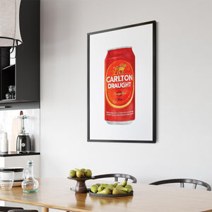 Carlton Draught Tinnie Painting Man Cave Gift Art - The Affordable Art Company