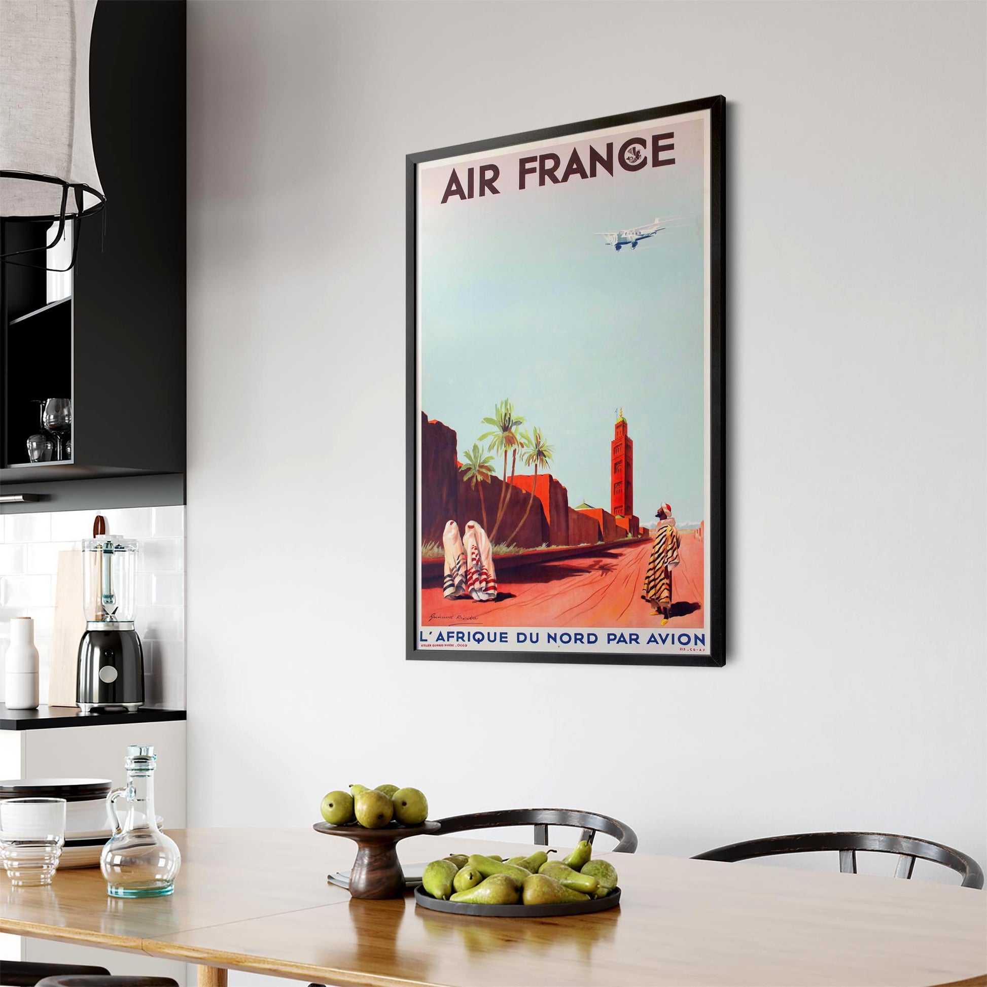 North Africa by Air France Vintage Travel Advert Wall Art - The Affordable Art Company