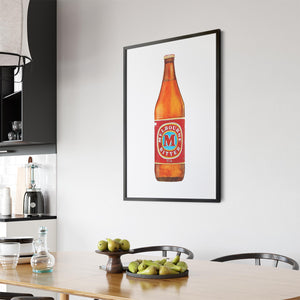 Melbourne Bitter Longneck Painting Wall Art - The Affordable Art Company