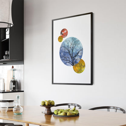 Scandi Circle Landscape Kitchen Minimal Wall Art #5 - The Affordable Art Company