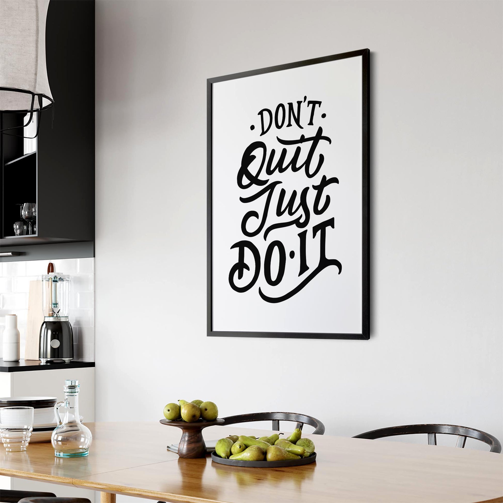 "Don't Quit Just Do It" Motivational Quote Wall Art - The Affordable Art Company