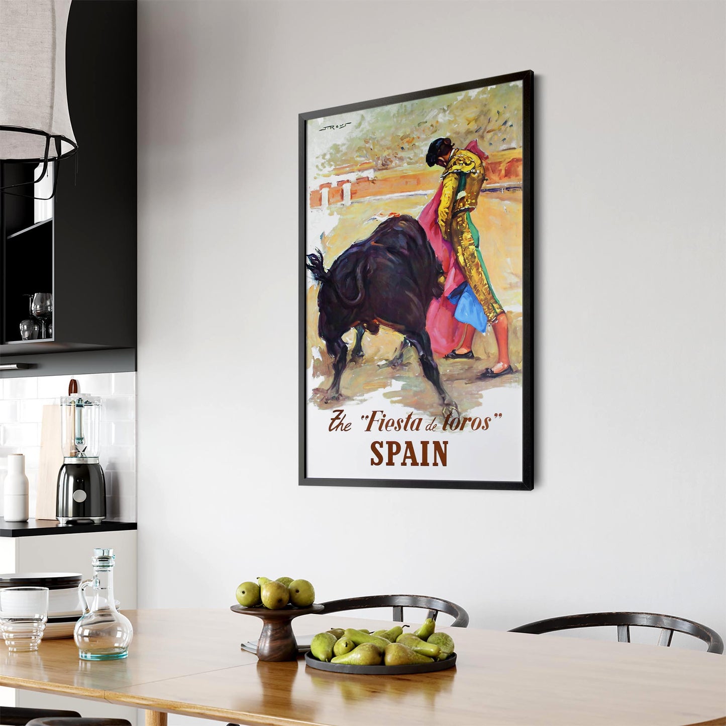 Spanish Fiesta de Toros Vintage Travel Advert Wall Art - The Affordable Art Company