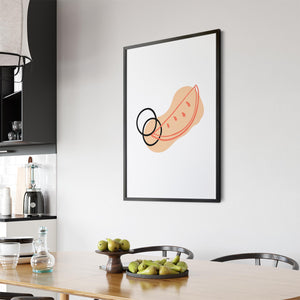 Minimal Melon Fruit Kitchen Cafe Retro Wall Art - The Affordable Art Company
