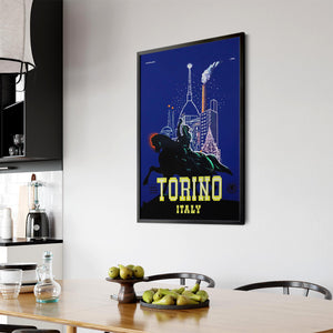 Torino Italy Vintage Travel Advert Wall Art - The Affordable Art Company