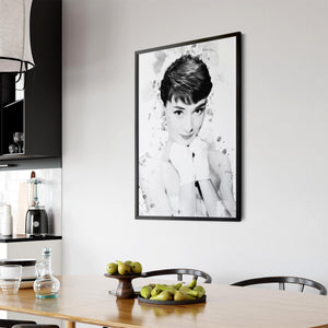 Audrey Hepburn Fashion Minimal Bedroom Wall Art #6 - The Affordable Art Company