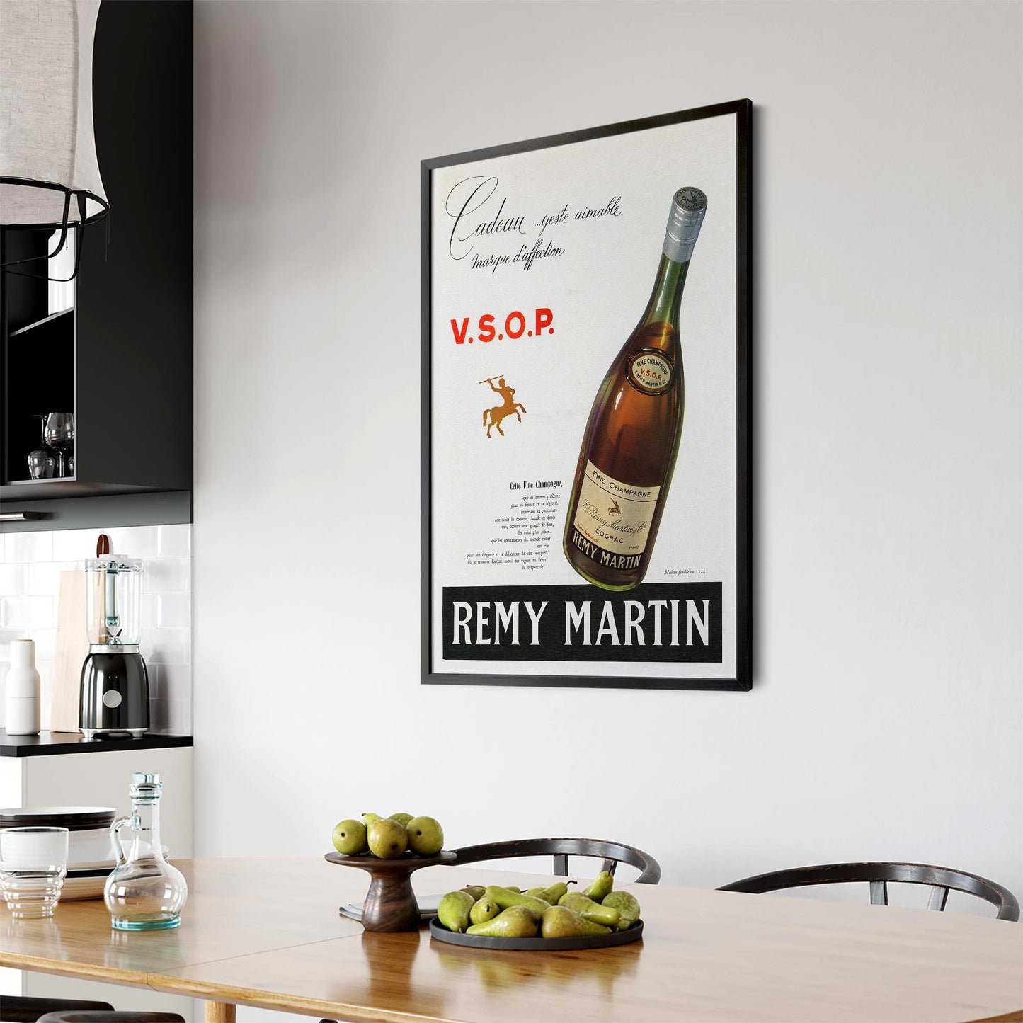 Remy Martin Cognac Champagne Vintage Drinks Advert Wall Art - The Affordable Art Company