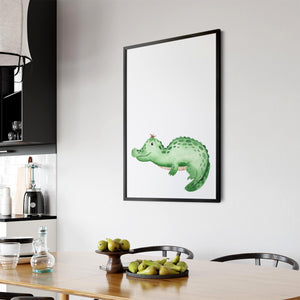 Cute Cartoon Crocodile Boys Bedroom Wall Art - The Affordable Art Company