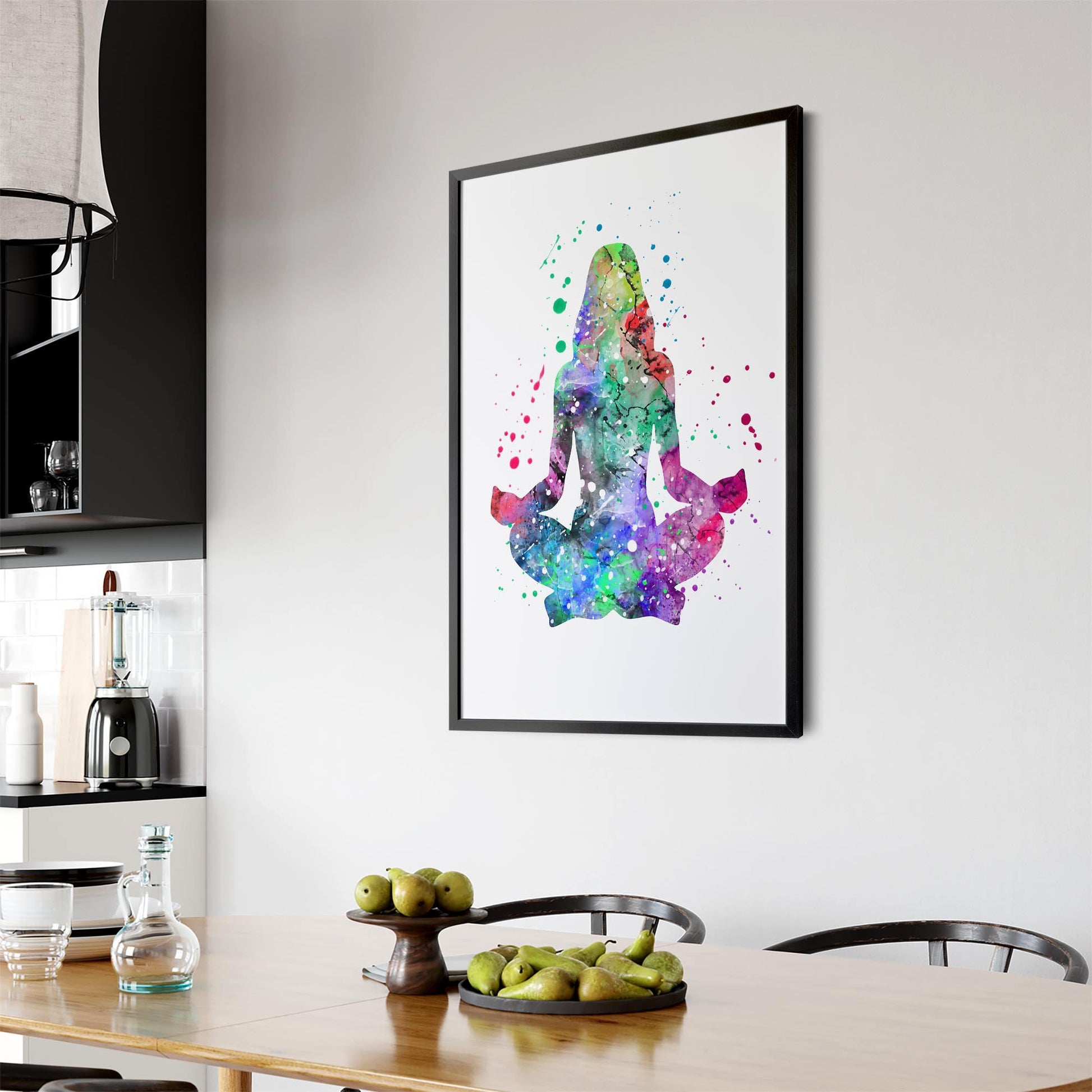 Watercolour Yoga Pose Studio Gift Wall Art - The Affordable Art Company