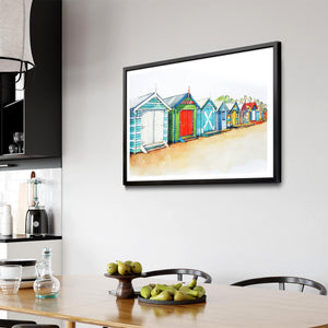 Brighton Beach Boxes Painting Melbourne Wall Art - The Affordable Art Company