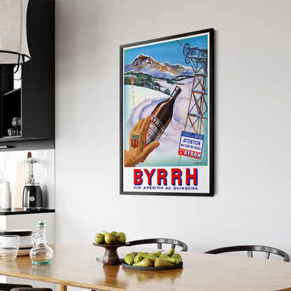 Winter Byrrh Vintage Drinks Advert Wall Art - The Affordable Art Company