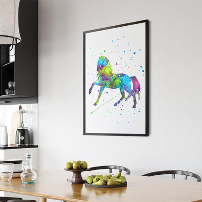 Horse Painting Girls Bedroom Colourful Wall Art #1 - The Affordable Art Company